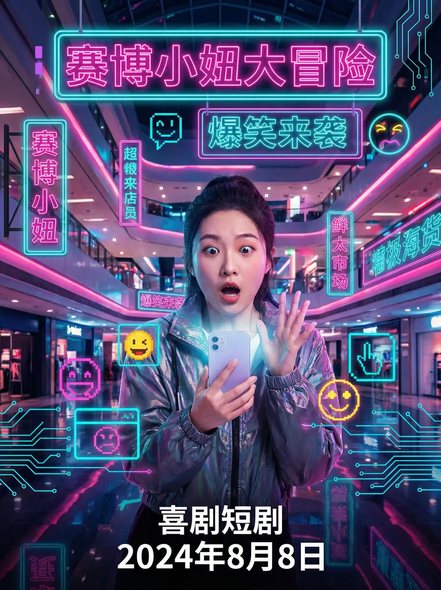 我的私人女教师3中文字幕版 搞笑喜剧短剧 - 赛博小妞大冒险海报